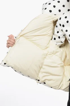 Sale DINGYUN ZANG Piumino Over Crop con Fantasia a Pois Donna Giubbotti
