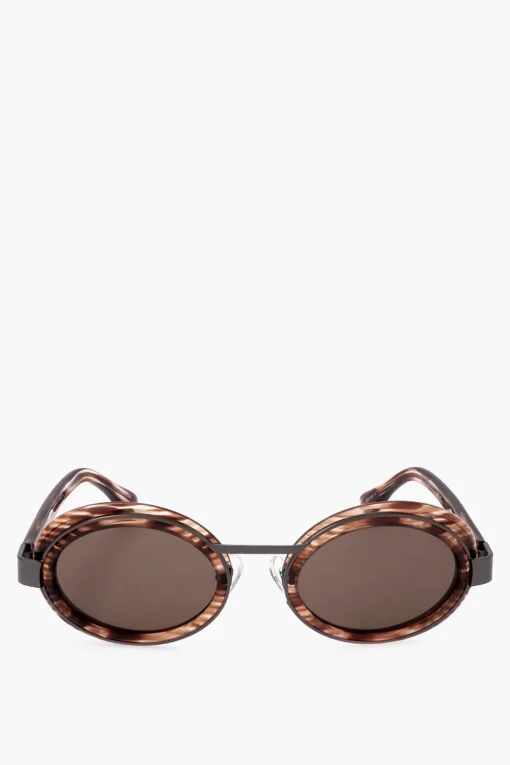 DRIES VAN NOTEN Occhiali da Sole Oval con Motivo Animalier>Linda Farrow Sale