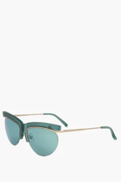 Fashion DRIES VAN NOTEN Occhiali da Sole Clubmaster con Ponte a V Donna Occhiali Da Sole