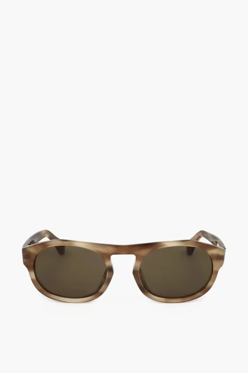 DRIES VAN NOTEN Occhiali da Sole Pantos con Montatura Marmorizzata>Linda Farrow Hot