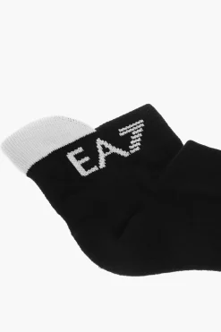 Sale EA7 EMPORIO Calzini in Tinta Unita con Dettagli a Contrasto Donna Intimo