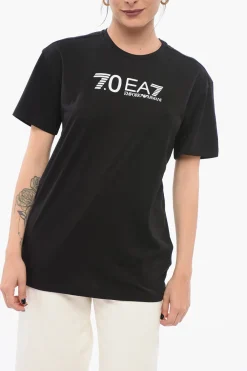 EA7 T-Shirt Girocollo in Cotone con Stampa>Armani Online