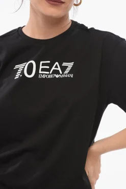 EA7 T-Shirt Girocollo in Cotone con Stampa></noscript>Armani Online
