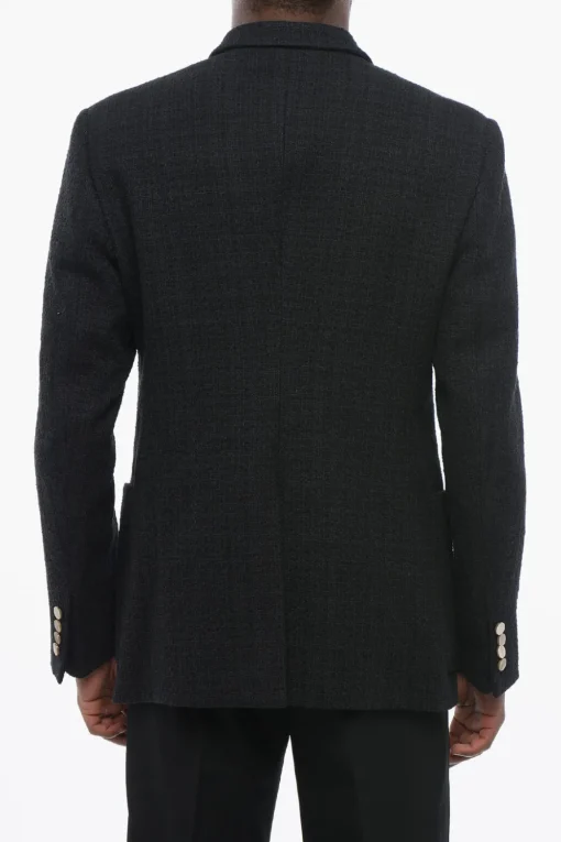 EMPORIO Blazer Doppiopetto in Tweed con Tasche a Toppa>Armani New