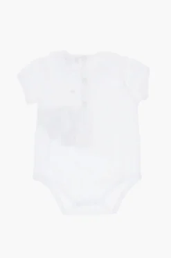 EMPORIO Body in Cotone Leggero a Maniche Corte con Colletto in Sangallo></noscript>Armani Junior Outlet