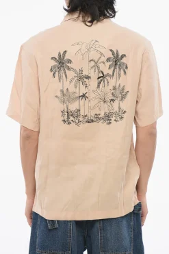Sale EMPORIO Camicia Bowling PALMS con Ricamo Posteriore Uomo Camicie