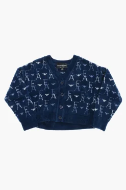 Online EMPORIO Cardigan Con Ricamo Logo All-Over Abbigliamento