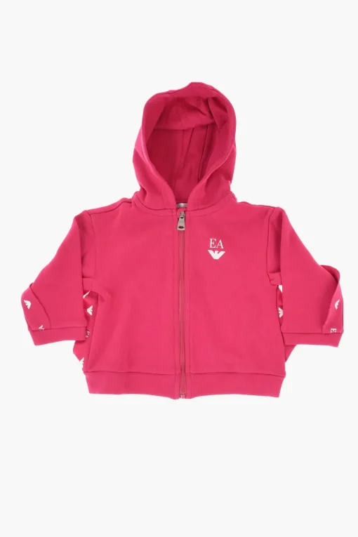 Online EMPORIO Felpa in Cotone Leggero a Tinta Unita con Chiusura Zip Abbigliamento