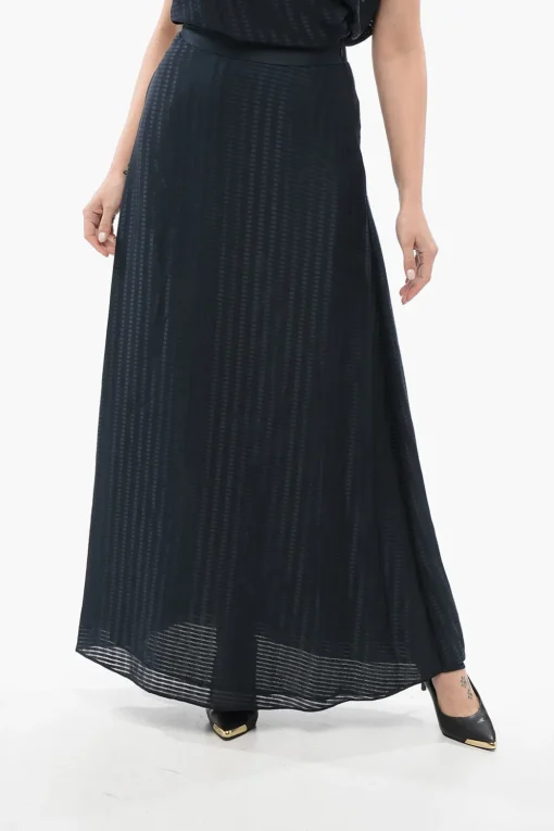 Outlet EMPORIO Gonna Maxi con Fantasia Satin Donna Gonne