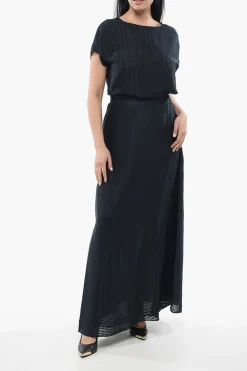 Outlet EMPORIO Gonna Maxi con Fantasia Satin Donna Gonne