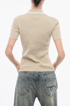 EMPORIO ICON Maglia a Costine con Collo a Polo>Armani New