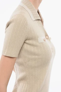EMPORIO ICON Maglia a Costine con Collo a Polo></noscript>Armani New