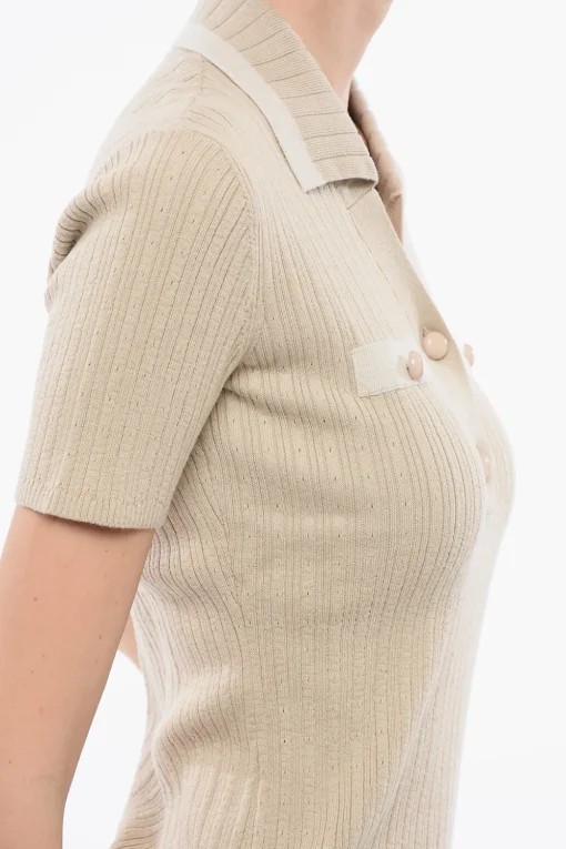EMPORIO ICON Maglia a Costine con Collo a Polo>Armani New