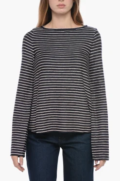 Outlet EMPORIO Maglia Girocollo con Motivo a Righe Donna Maglieria