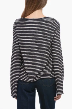 Outlet EMPORIO Maglia Girocollo con Motivo a Righe Donna Maglieria