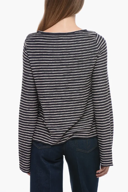 Outlet EMPORIO Maglia Girocollo con Motivo a Righe Donna Maglieria