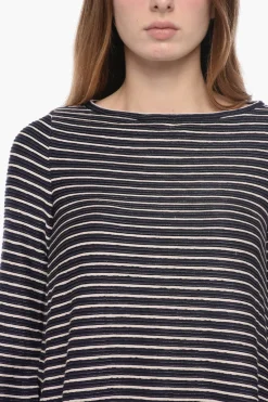Outlet EMPORIO Maglia Girocollo con Motivo a Righe Donna Maglieria