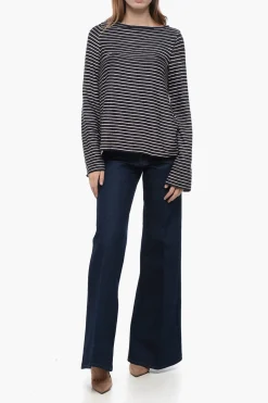 Outlet EMPORIO Maglia Girocollo con Motivo a Righe Donna Maglieria