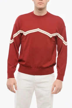 EMPORIO Maglia in Lana Vergine con Ricamo Herringbone>Armani Clearance