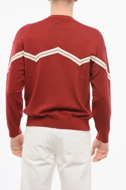 EMPORIO Maglia in Lana Vergine con Ricamo Herringbone>Armani Clearance