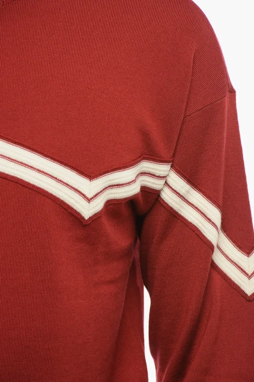 EMPORIO Maglia in Lana Vergine con Ricamo Herringbone>Armani Clearance