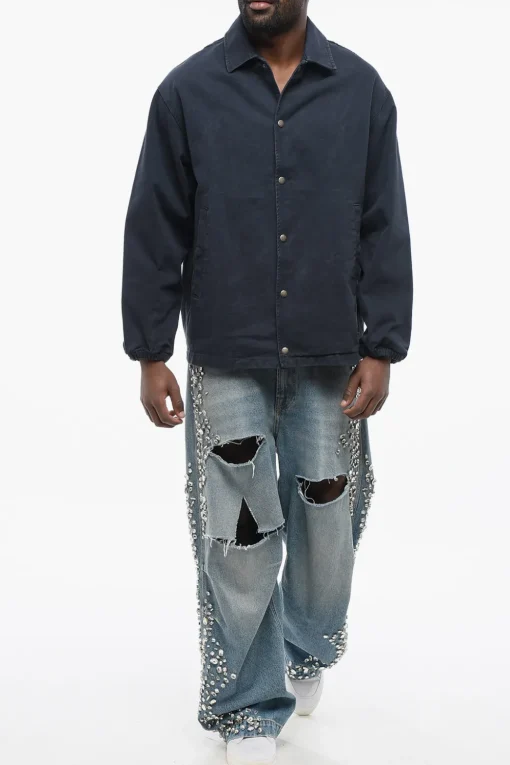 EMPORIO Overshirt in Cotone Twill con Bottoni a Pressione>Armani New