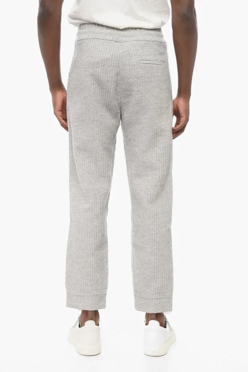 Hot EMPORIO Pantaloni 3 Tasche in Misto Lana a Costine Uomo Pantaloni