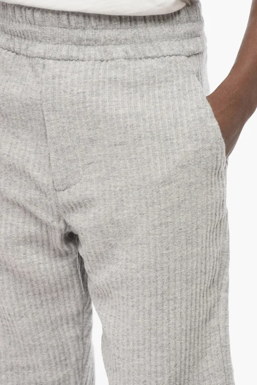 Hot EMPORIO Pantaloni 3 Tasche in Misto Lana a Costine Uomo Pantaloni
