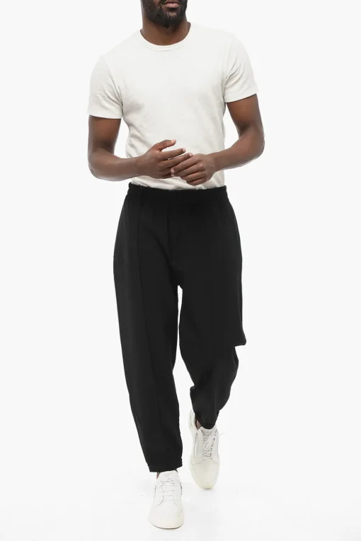 Hot EMPORIO Pantaloni 4 Tasche con Pince Frontale e Polsini Uomo Pantaloni
