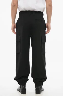 New EMPORIO Pantaloni Cargo ad 1 Pince con Polsini Regolabili Uomo Pantaloni