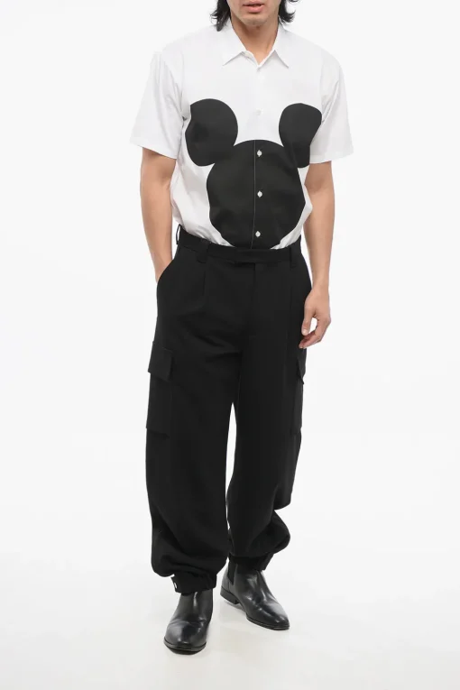 New EMPORIO Pantaloni Cargo ad 1 Pince con Polsini Regolabili Uomo Pantaloni
