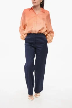 Sale EMPORIO Pantaloni Chino in Cotone Twill Donna Pantaloni