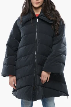 Best EMPORIO Piumino Lungo Trapuntato con Zip Laterali Donna Giubbotti