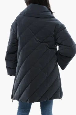 Best EMPORIO Piumino Lungo Trapuntato con Zip Laterali Donna Giubbotti