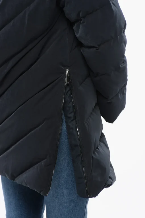 Best EMPORIO Piumino Lungo Trapuntato con Zip Laterali Donna Giubbotti