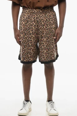 Fashion EMPORIO Shorts Reversibili in Tessuto Animalier Uomo Pantaloni