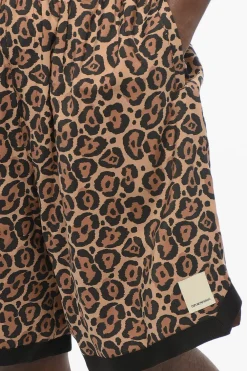 Fashion EMPORIO Shorts Reversibili in Tessuto Animalier Uomo Pantaloni