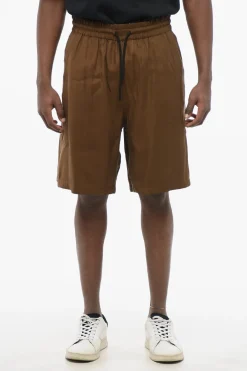Fashion EMPORIO Shorts Reversibili in Tessuto Animalier Uomo Pantaloni