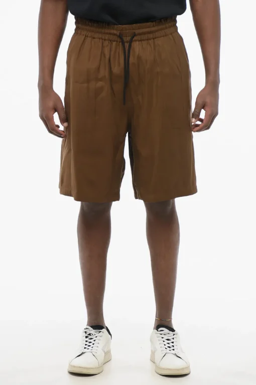 Fashion EMPORIO Shorts Reversibili in Tessuto Animalier Uomo Pantaloni