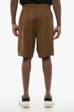 Fashion EMPORIO Shorts Reversibili in Tessuto Animalier Uomo Pantaloni