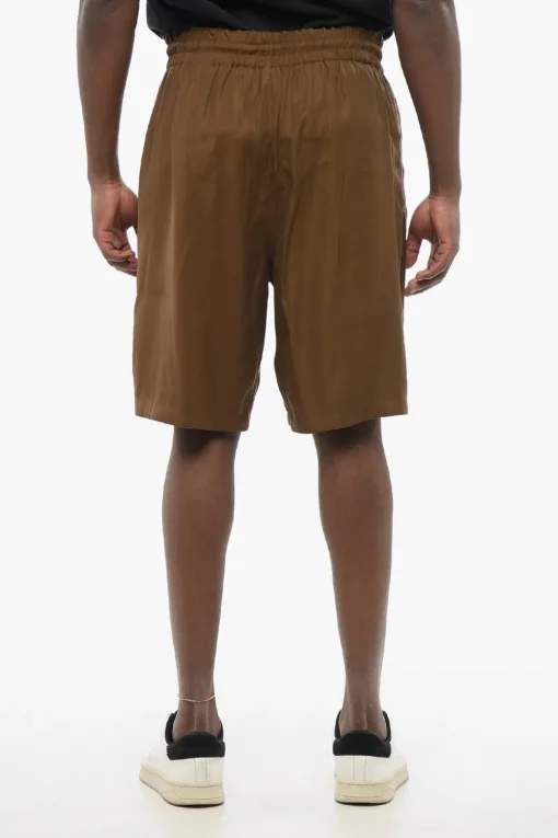 Fashion EMPORIO Shorts Reversibili in Tessuto Animalier Uomo Pantaloni