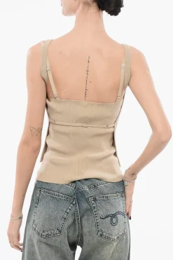 Fashion EMPORIO Top in Maglia a Doppio Strato Donna T-Shirts E Tops