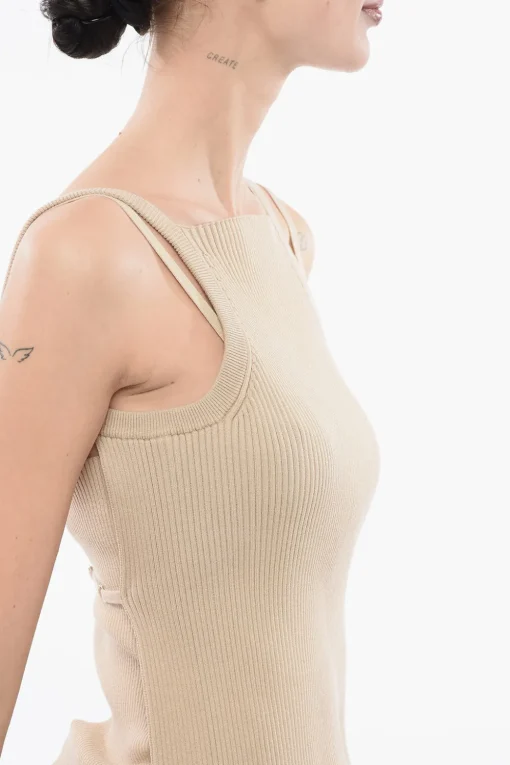 Fashion EMPORIO Top in Maglia a Doppio Strato Donna T-Shirts E Tops