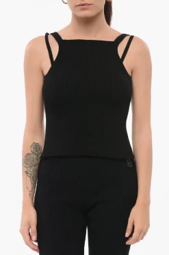 Best EMPORIO Top in Maglia a Doppio Strato Donna T-Shirts E Tops