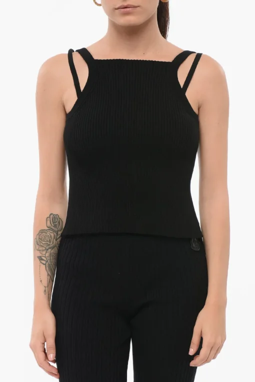 Best EMPORIO Top in Maglia a Doppio Strato Donna T-Shirts E Tops