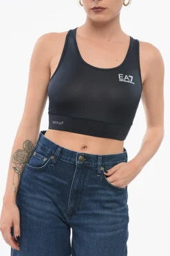 Online EMPORIO VENTUS Top Crop Sportivo con Logo Donna T-Shirts E Tops