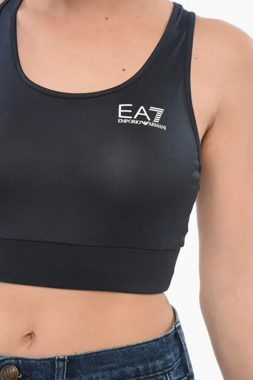 Online EMPORIO VENTUS Top Crop Sportivo con Logo Donna T-Shirts E Tops