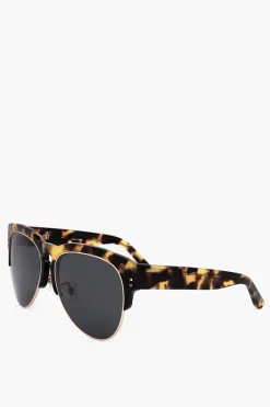 Discount ERDEM Occhiali da Sole Clubmaster con Montatura Tartarugata Donna Occhiali Da Sole