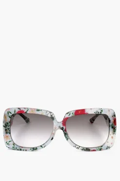 ERDEM Occhiali da Sole Rectangular con Montatura Floreale>Linda Farrow Clearance