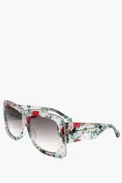 ERDEM Occhiali da Sole Rectangular con Montatura Floreale>Linda Farrow Clearance